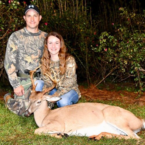 Maddie killed another buck while hunting with her dad, Kurt. #redblufflodge #scdeerhunting #familyhunting @ Red Bluff Lodge
