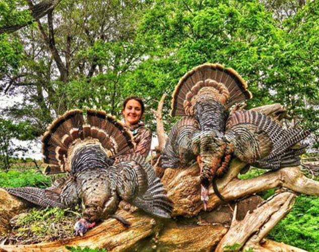 Tiffany tagged out with Misty Morning Outfitters. #Hunting #Adventure #FinandField