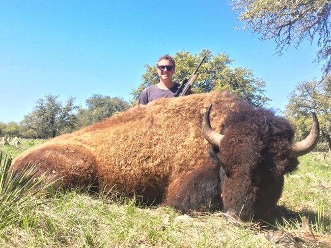 This lucky hunter got their 1st bull bison with Texas Hunt Lodge #hunting #dreambig2016 #adventure #finandfield