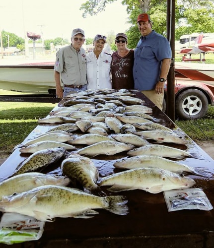 Thanks to Dennis Keener for allowing me to use his boat. Mine is in the shop.  We kept 90 crappie our morning started out rather interesting but good memories were made on the water for sure.  All fish caught On A simple 7 foot rod clients respond to them on a daily basis better. The jig bite is 🔥 #lakeforktackle most fish caught in a post spawn pattern. Thanks for Fishing with D&K Guide Service Father son team.
