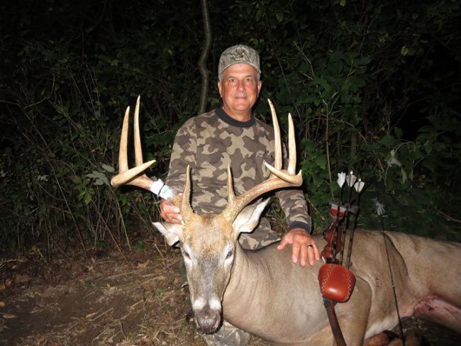 Wisconsin bowhunter Scott Smolen is no stranger to mature whitetails. He used an intimate knowledge of this big 8-point, gleaned from personal observation and more than 100 trail cam pics, to fill his tag during the first week of Wisconsin's archery season.

In a neat twist, one of Scott's trail cams captured not only the buck running off after he made a 12-yard shot with his recurve, but the lighted nock of Scott's arrow sticking in the foreground. —Scott Bestul, whitetails editor #RutReporters2016
