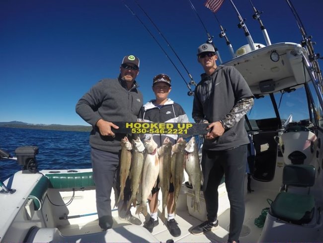 Very sloppy conditions on the water this morning...............but              sure are some nice looking Mack's hanging there  😎