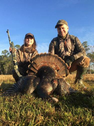 Emily got youth season off to great start! #Hunting #Youth #Turkey #Adventure #FinandField