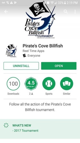 The Pirate's Cove Billfish Tournament is going high tech! Competitors and fans can stay on top of all the action by simply downloading the app!