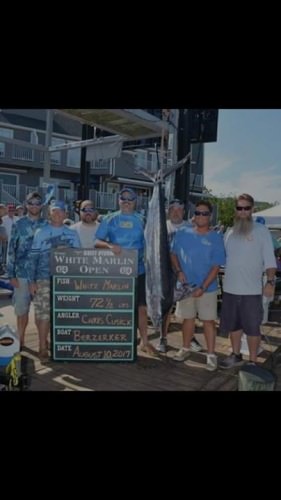 Ed the Beard of Berzerker Sportfishing had a qualifying white marlin at the scales at the White Marlin Open. Unfortunately it didn't hold up in the money. This fall you can book your own Ocean City, Maryland charter with Captain Ed on Fin & Field. http://bit.ly/2ofY3j0.