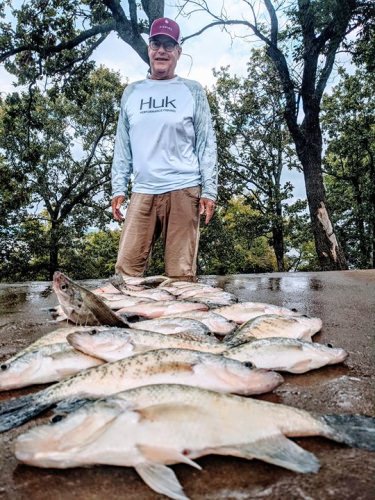 Mike fishing with D&K Guide Service today on lake Eufaula. He and I had a blast pulling slabs out of shallow water. #bonestixcrappierods are something else for that light summer bite. Thanks for your time and business Mike see you next time.