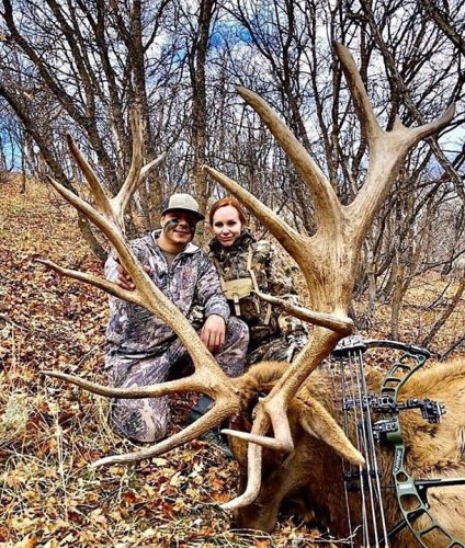 Got a Beast bowhunting with Broadmouth Canyon Ranch. #Hunting #Adventure #FinandField