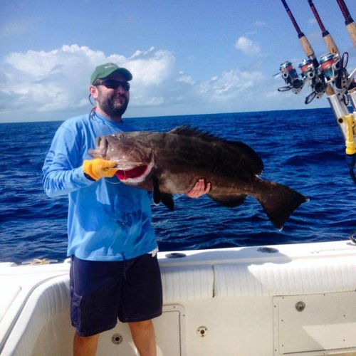 Fishing looks good in the Keys. Look at this black grouper caught by 5 STAR Sportfishing Charters. Book a trip with Captain Brandon at www.finandfield.com. #Fishing #FinandField #5STAR #FloridaKeys #Grouper