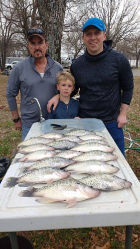Bryan Bomar Stan  Clark and little Clark enjoying a day on the water. Fish were a little stingy today decided to stay out deeper and catch  quality females. Caught over 30  but the bite was very light today.#lakeforktackle putting fish in the boat every day.