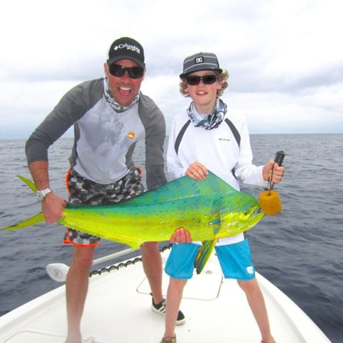 Capt.George Gozdz showing off a beauty! #Fishing #FL #Mahi #FinandField