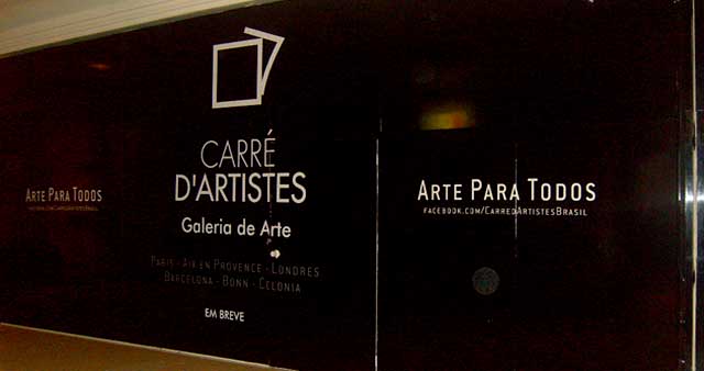 Tapume Adesivado Shopping Higienopolis, CARRÉ D´ARTISTES Galeria de arte,