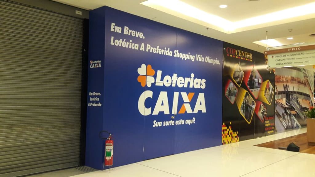 Tapume Adesivado Shopping Vila Olímpia Lotérica A Preferida