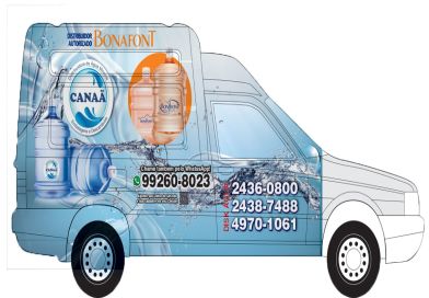 Canaã Distribuidora de Aguá - Adesivagem de Fiorino