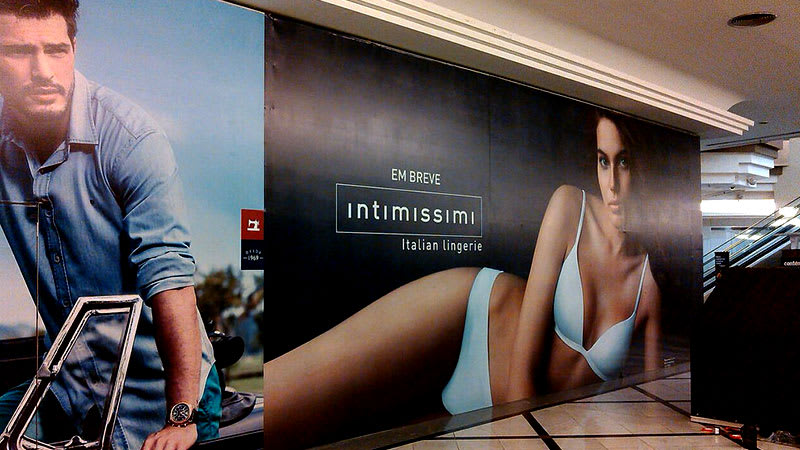 Tapumes Adesivados Shopping Eldorado, Intimissimi e Highstil