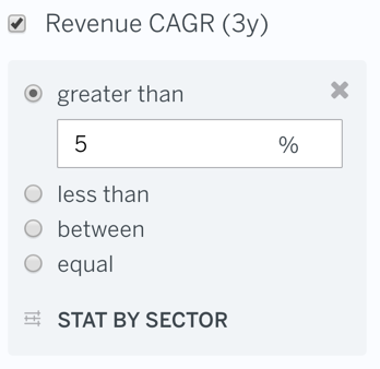 Filter Revenue CAGR