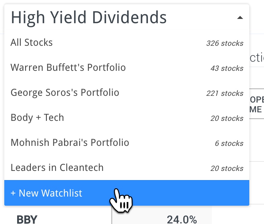 Create Your Own Watchlist