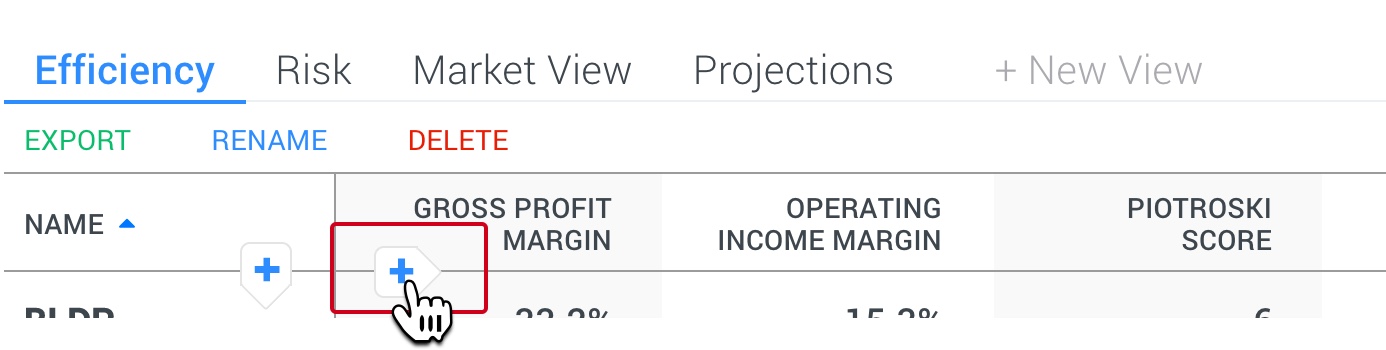 watchlist edit column