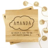 Thumbnail 3 - Personalised Name in Cloud Oak Photo Keepsake Box