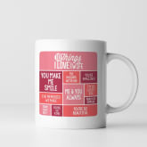 Thumbnail 6 - Personalised 10 Things I Love About my Wife Mug