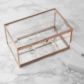 Thumbnail 2 - Personalised Rose Gold Glass Jewellery Box