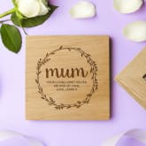 Thumbnail 2 - Personalised Oak Photo Cube For Mum