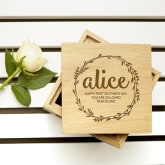 Thumbnail 4 - Personalised Oak Photo Cube For Mum