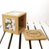 Thumbnail 6 - Personalised Oak Photo Cube For Mum
