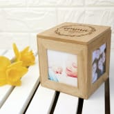 Thumbnail 9 - Personalised Oak Photo Cube For Mum