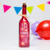 Thumbnail 1 - 18th birthday star light bottle lamp