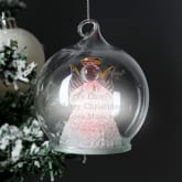 Thumbnail 2 - Personalised Christmas Message LED Angel Bauble
