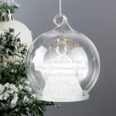 Thumbnail 5 - Personalised Christmas Message LED Angel Bauble
