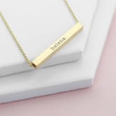 Thumbnail 3 - Personalised Horizontal Bar Necklace