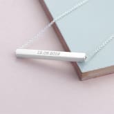 Thumbnail 4 - Personalised Horizontal Bar Necklace
