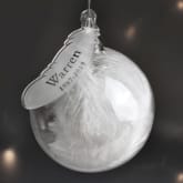 Thumbnail 1 - Personalised Glass Feather Bauble 