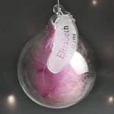 Thumbnail 3 - Personalised Glass Feather Bauble 