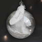 Thumbnail 4 - Personalised Glass Feather Bauble 