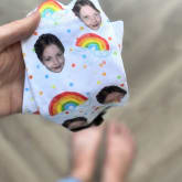 Thumbnail 3 - Personalised Rainbow Photo Socks