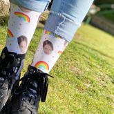 Thumbnail 4 - Personalised Rainbow Photo Socks