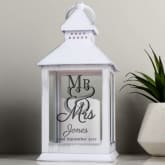 Thumbnail 1 - Personalised Mr & Mrs White Lantern