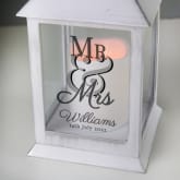Thumbnail 2 - Personalised Mr & Mrs White Lantern
