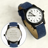 Thumbnail 3 - Personalised Kids Watch with Canvas Strap