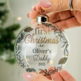 Thumbnail 7 - Personalised First Christmas Glass Baubles
