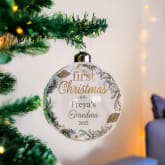 Thumbnail 8 - Personalised First Christmas Glass Baubles