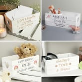 Thumbnail 1 - Personalised White Wooden Crates