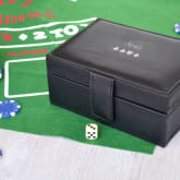 Thumbnail 1 - Personalised Poker Set in Faux Leather Box