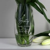 Thumbnail 1 - Personalised Sixty Birthday Glass Bullet Vase