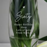 Thumbnail 2 - Personalised Sixty Birthday Glass Bullet Vase