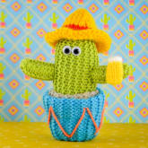 Thumbnail 1 - Hand Knitted Cactus Holding Beer