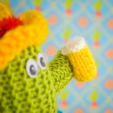 Thumbnail 3 - Hand Knitted Cactus Holding Beer
