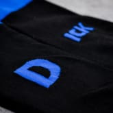 Thumbnail 3 - Black D-ICK Socks with Blue Trim